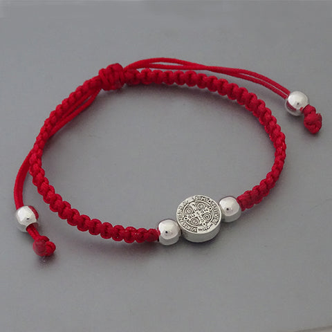 Saint Benedict Red String Cord Bracelet