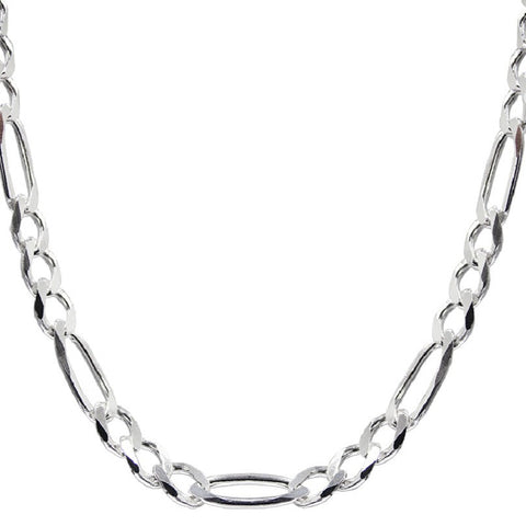 5mm Figaro Chain 3*1 Necklace 24"