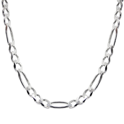 5mm Figaro Chain 3*1 Necklace 22"