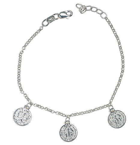 Saint Benedict Medals Bracelet 7.5"