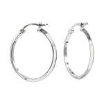 Flat Hoop Earrings 12mm