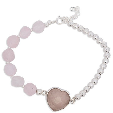 Rose Quartz Bracelet 7.9"