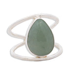 Aventurine Drop Ring #7