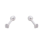 CZ Stud Earrings 2mm