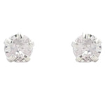 CZ Stud Earrings 4mm