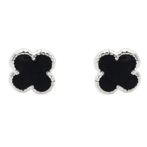 Four Leaf Stud Earrings 8mm