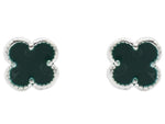 Four Leaf Stud Earrings 8mm