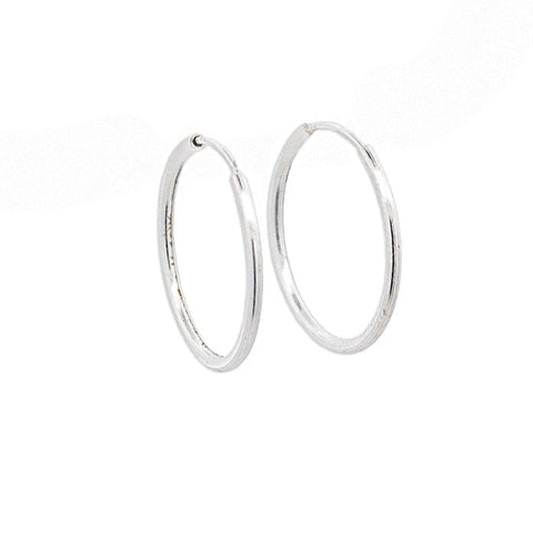 1mm Tube Hoop Earrings 16mm