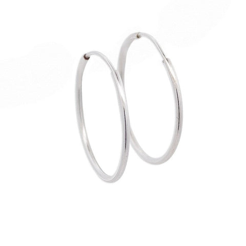 1mm Tube Hoop Earrings 20mm