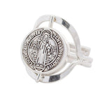 Saint Benedict Spinner Ring #Adjustable