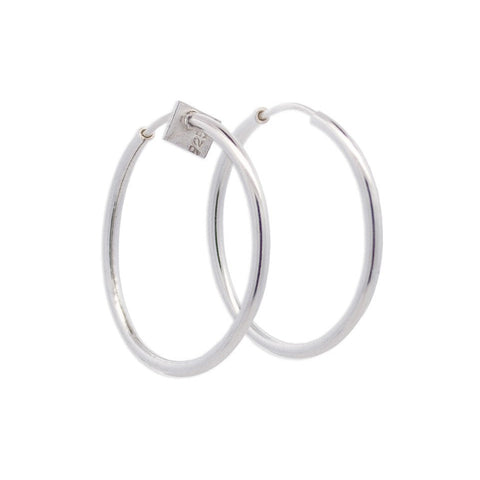 2mm Tube Hoop Earrings 24mm