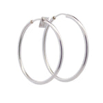 2mm Tube Hoop Earrings 28mm