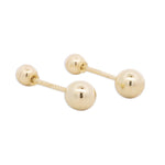 10K Gold Ball Stud Earrings 3mm