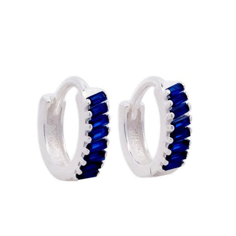 CZ Huggie Hoop Earrings 12mm