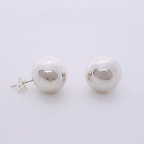 Round Ball Stud Earrings 14 mm