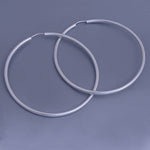 Polished Round Tube Hoop Earrings 68 mm