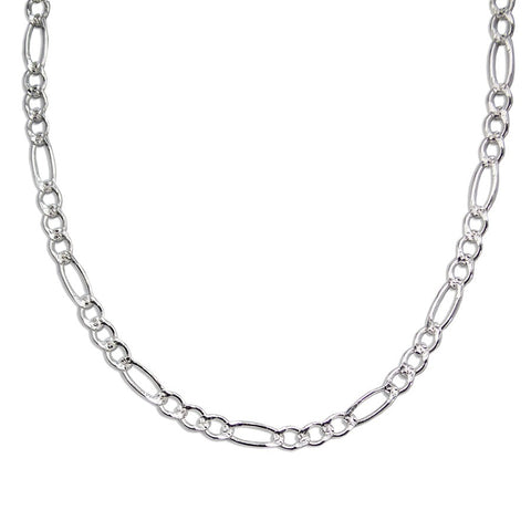 2.5mm Figaro Chain 3*1 Necklace 18"