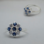 CZ Eight Petal Flower Ring # 8