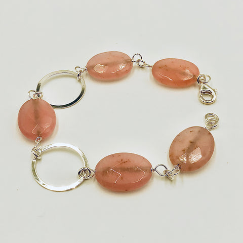 Rose Quartz Bracelet 8"