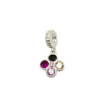 CZ Flower Charm 12mm