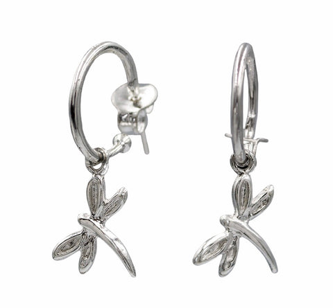 Dragon- Fly Huggie Hoop Earrings 13mm