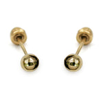 10K Gold Ball Stud Earrings 2.5mm