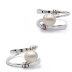 Spiral Ring with Pearl # 6