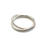 Plain & Twisted Double Ring #8