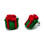 Porcelain Christmas Stud Earrings 1"