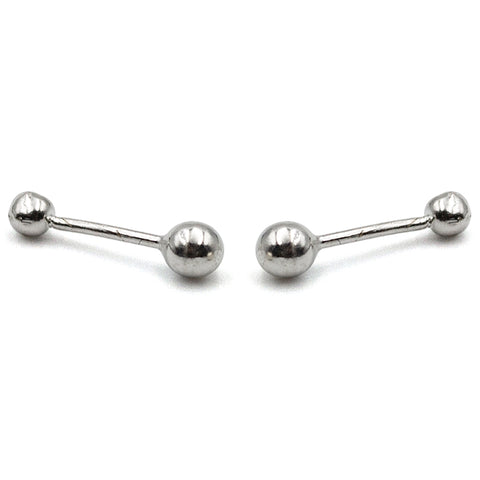 Round Ball Stud Earrings- Screw Back 4mm