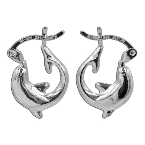 Dolphin Hoop Earrings 15mm